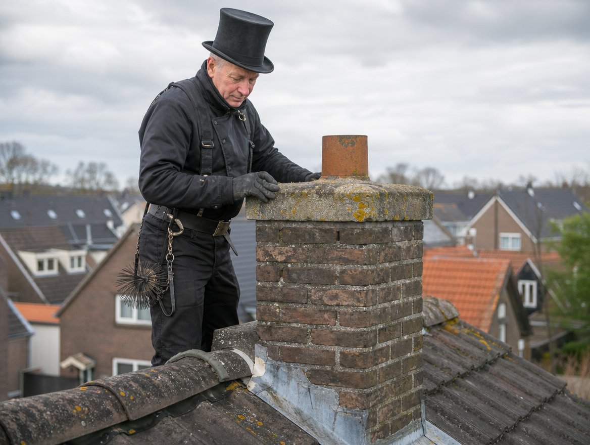 Schoorsteen inspectie: sfeerbeeld bij schoorsteen inspectie